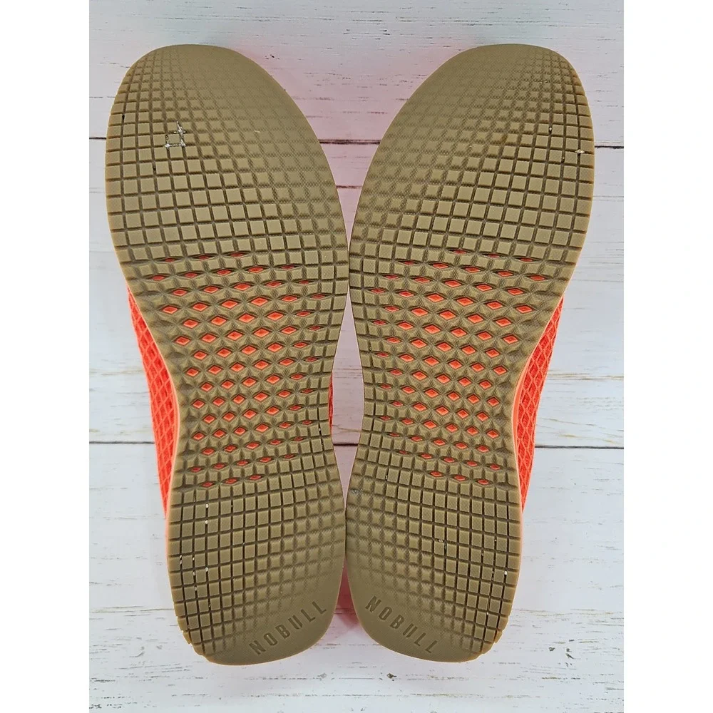 Nobull Diamond Mesh Runner Womens Size 8 Orange Athletic Running Sneakers Shoes